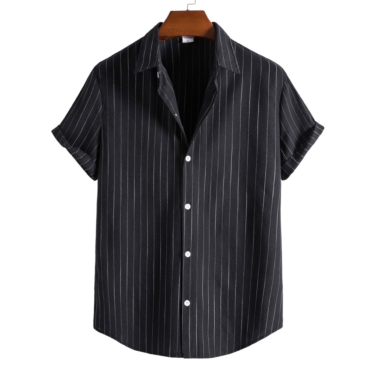 Casual Striped Short Sleeve Men's Shirt