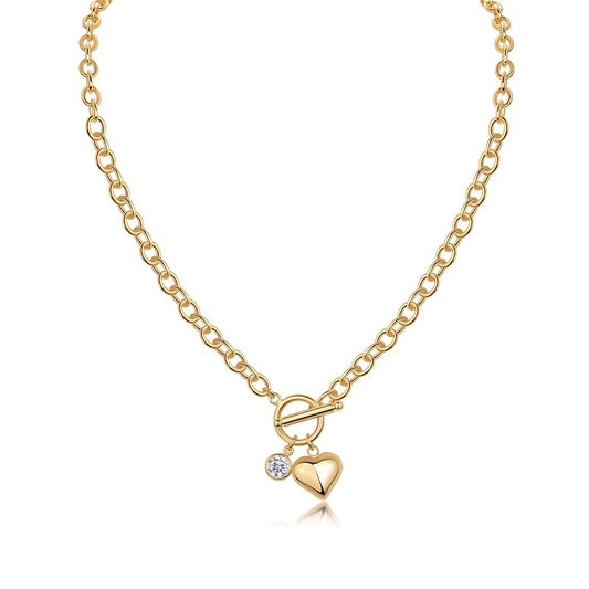 Meteor Wish Luxury Fashion Diamond Pendant Necklace Set With Mosan Diamond Silver Ornaments
