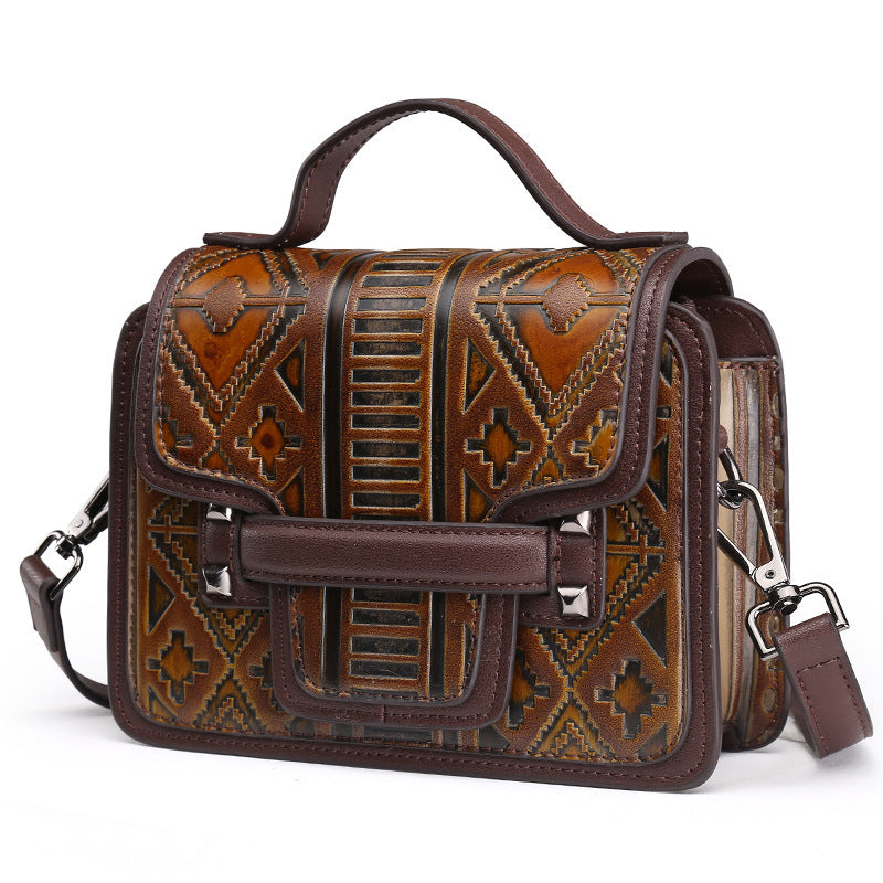Handtas voor dames, multi-pocket crossbody, schoudertas met grote capaciteit, modieuze handbeschilderde schoudertas voor dames