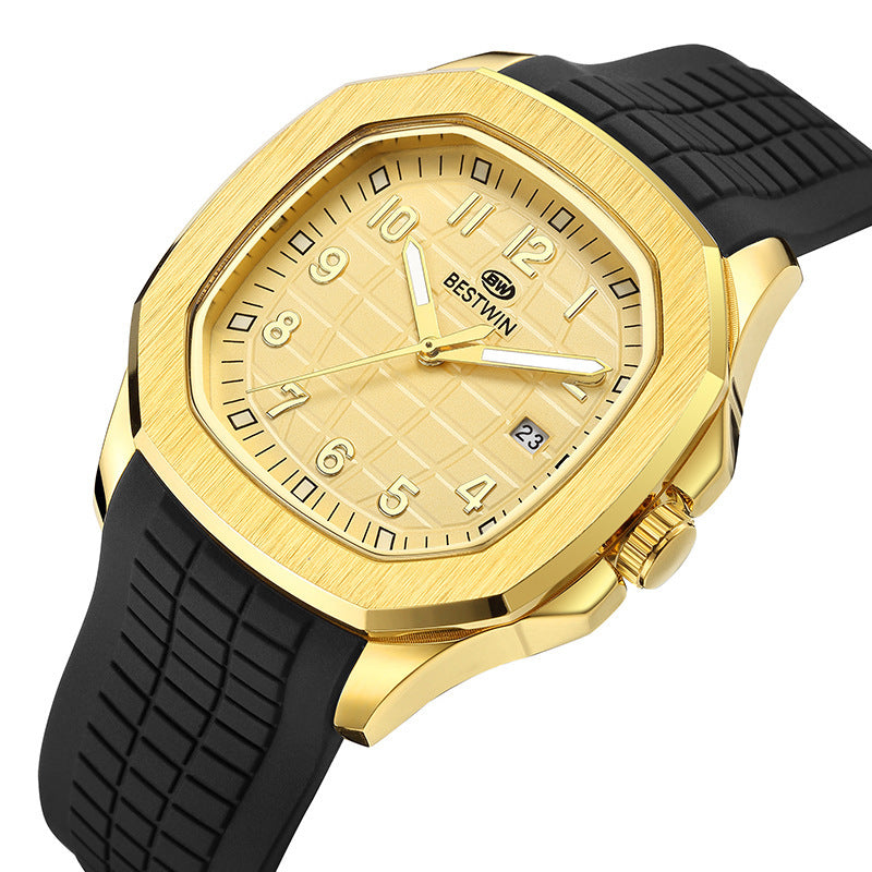 Fashion Sports Silicone Strap Alloy Men's Watch