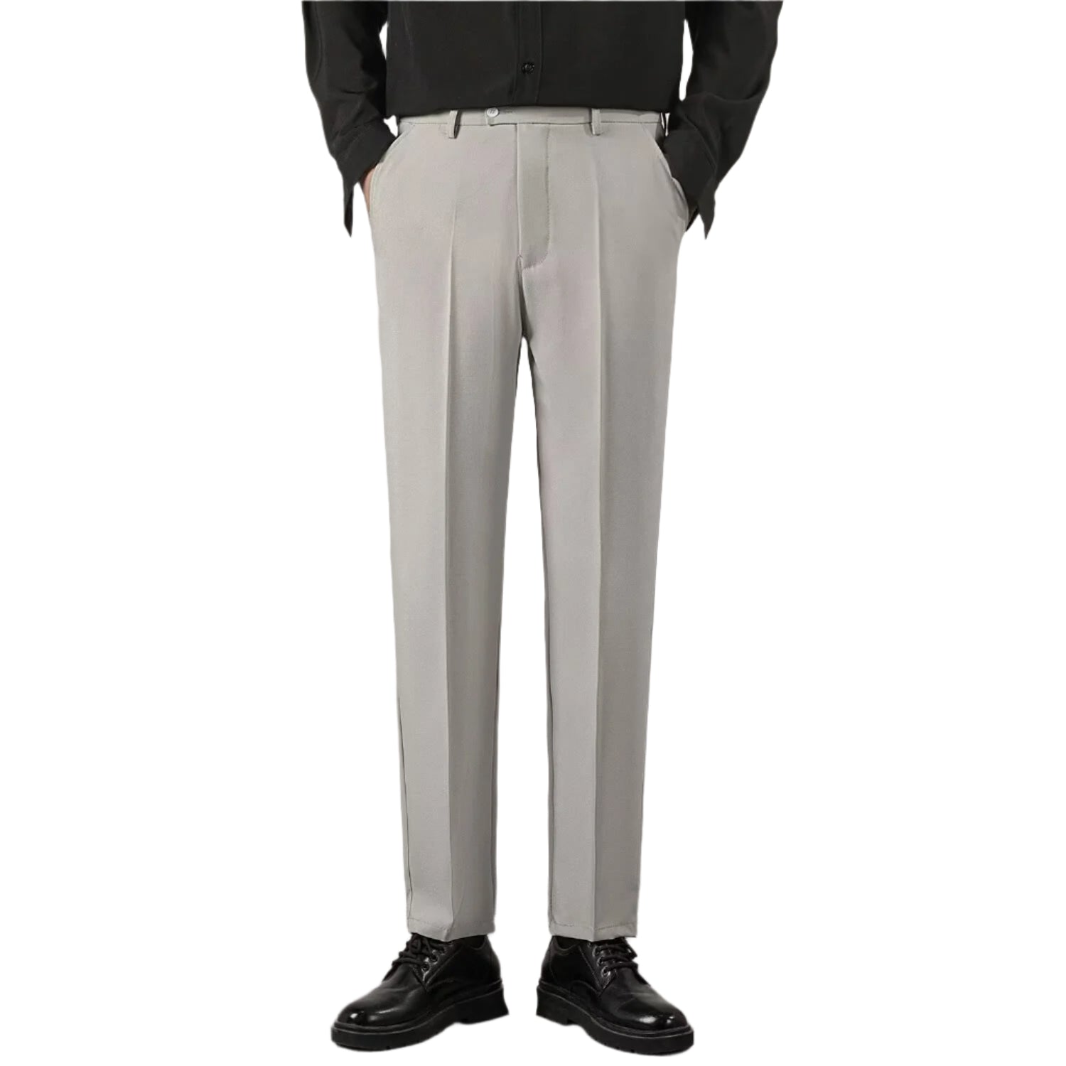 Men's Fashion Casual Suit Pants Straight Suit Pants Cropped Business Casual Sagging Leisure Men's Casual Formal Pants
