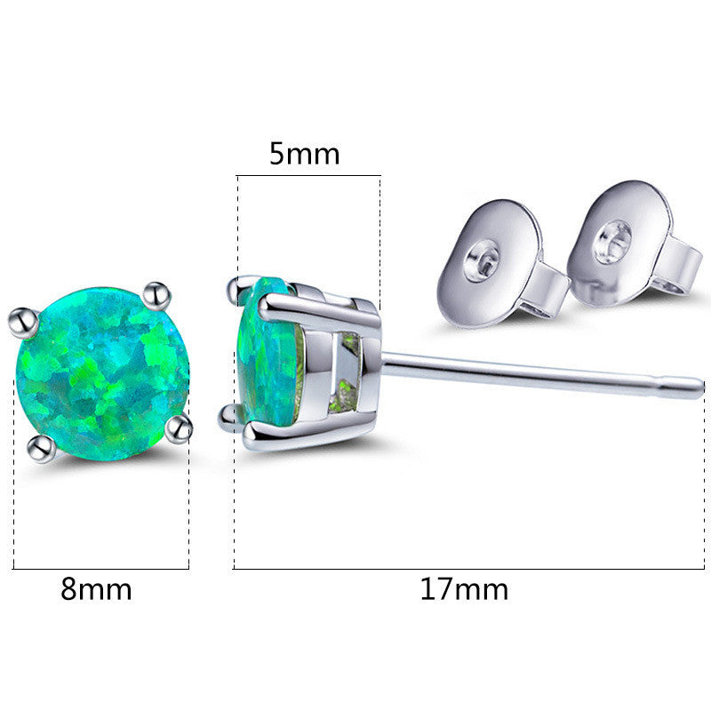 Trendy damesoorbellen van 925 sterling zilver, hoogwaardige, gepersonaliseerde oorbellen met opaal, geschikt voor elke gelegenheid.