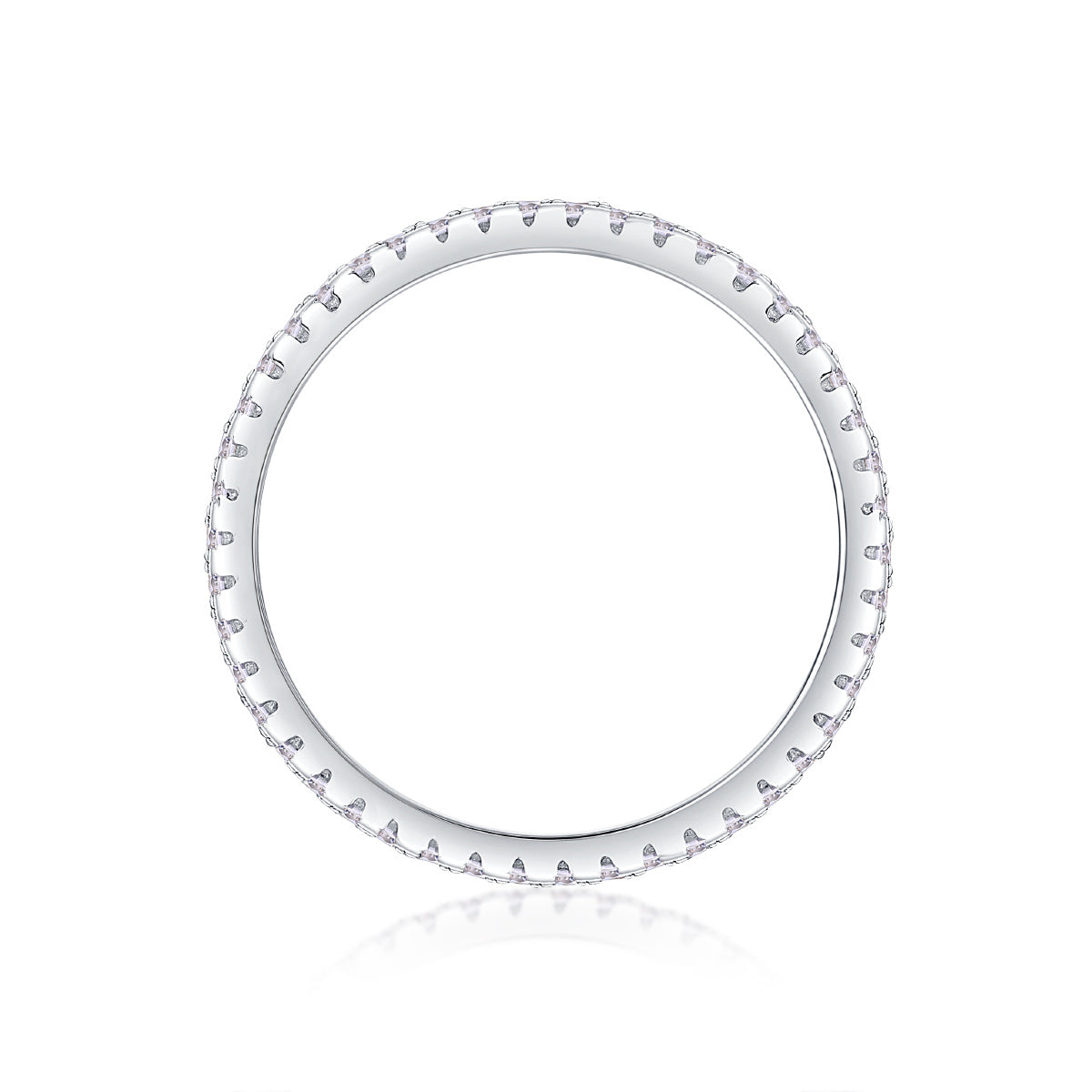 Square Diamond Arrangement, Double Array Diamonds, Luxury Fashion Moissanite Silver Ring