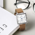 Orologio meccanico da uomo quadrato, automatico, casual, semplice, cavo