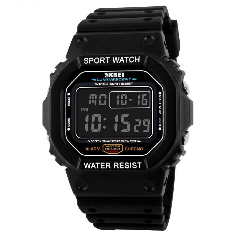 Skmei Chrono Calendar Men's Waterproof Digital Watch Black Background Color
