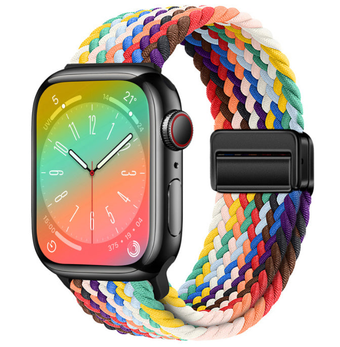 Smart Apple Watch Band Braided Solo Loop Band Magnetic Buckle Band MultiFunction Sports Mode iWatch - Acquisti Online