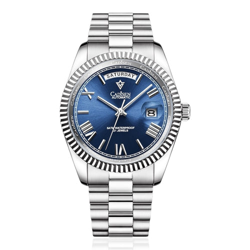 CADISEN Mens Automatic Luxury Business Casual Steel Band Watch - Acquisti Online