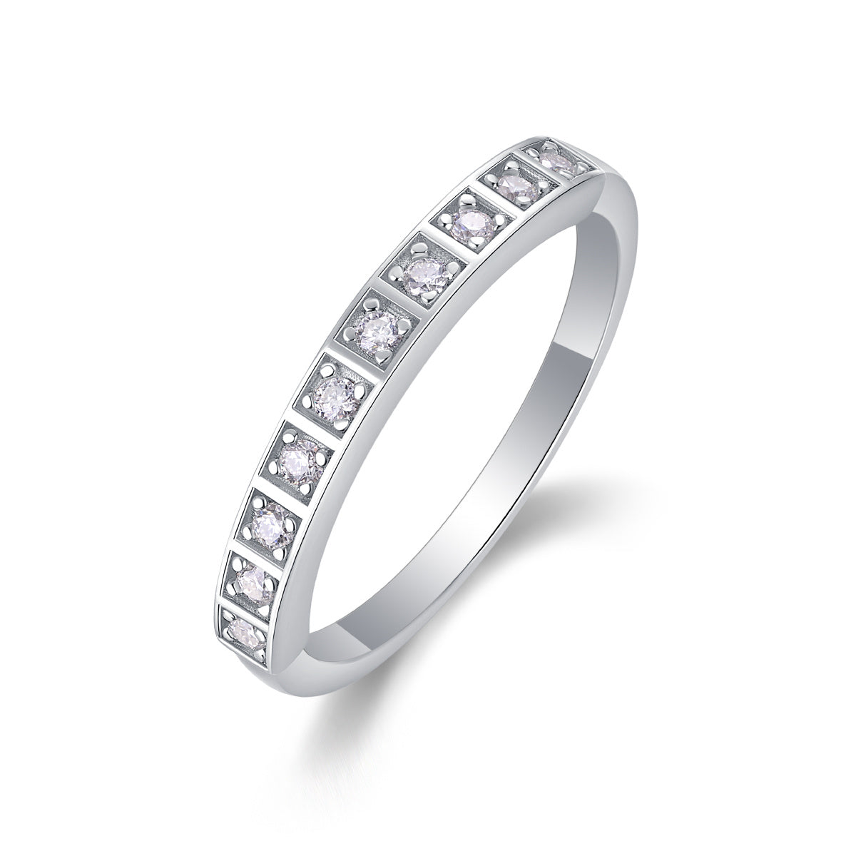 Luxe damesringen van S925 sterling zilver met moissanite en diamanten, hoogwaardige kubieke zirkonia en een verlovingsring.