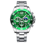 Herenmode Casual Stalen Band Zes Naalden Stalen Band Horloge