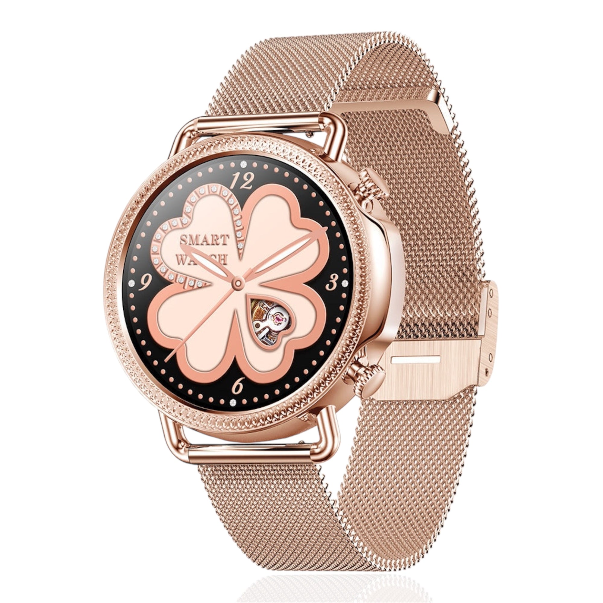 Orologio intelligente da donna Full Circle Full Touch Monitoraggio della salute del corpo Chiamata BT Smart Remainder Smartwatch da donna