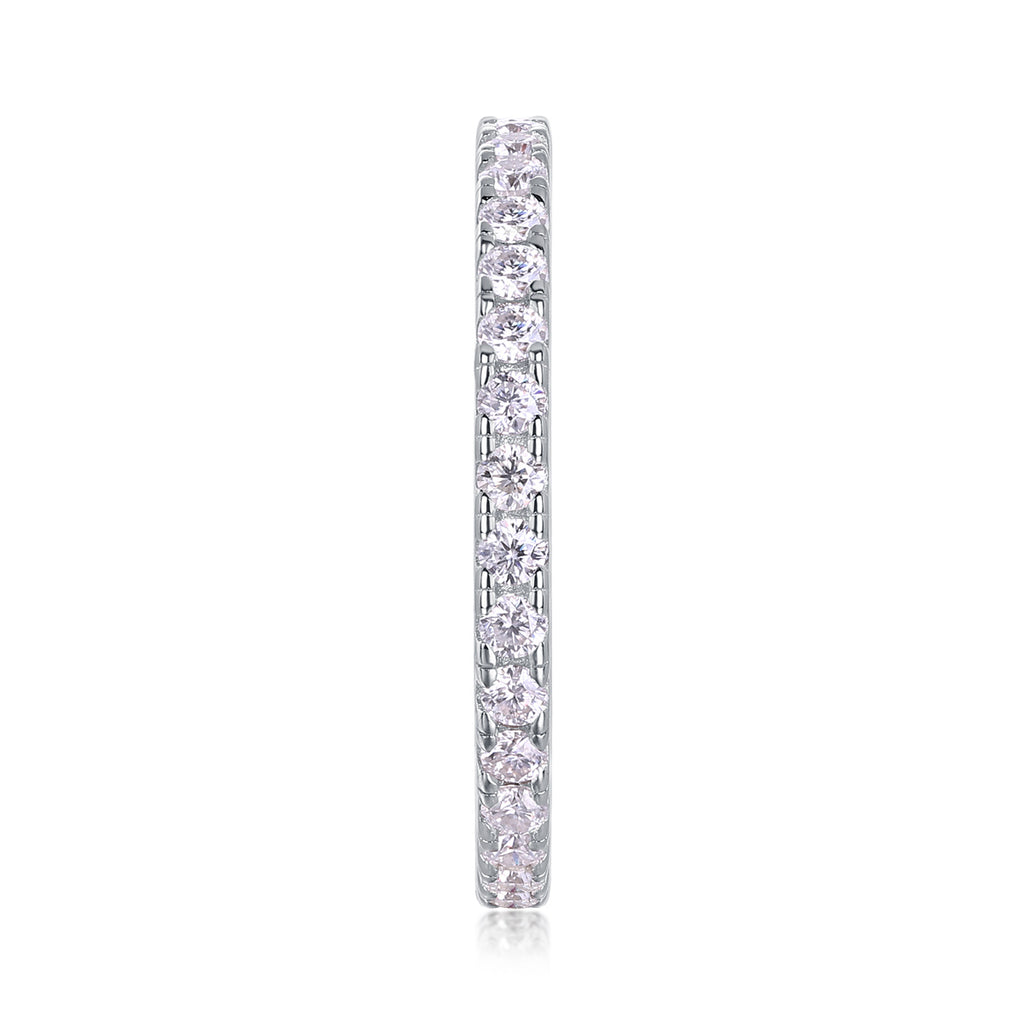 Luxury Fashion Row Diamond Ring Moissanite Silver Ring