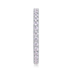 Luxury Fashion Row Diamond Ring Moissanite Silver Ring
