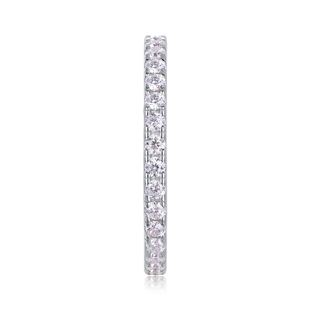 Luxury Fashion Row Diamond Ring Moissanite Silver Ring