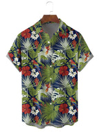 Zomerbloemenpatroon, herenkleding met print, overhemd