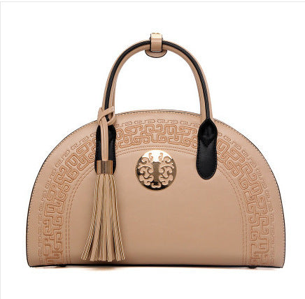 Luxe handtas voor dames, origineel leer, grote capaciteit, ritsvak, modieuze tas, damesfeesthandtas