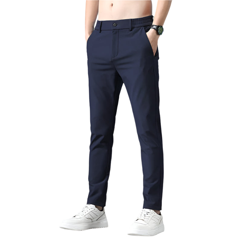 Fashionable Solid Color Casual Suit Pants Men's Thin