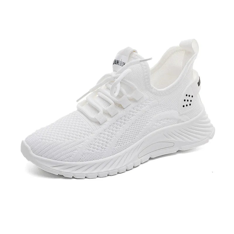 Mesh Lace-Up Platform Athletic Shoes - Acquisti Online