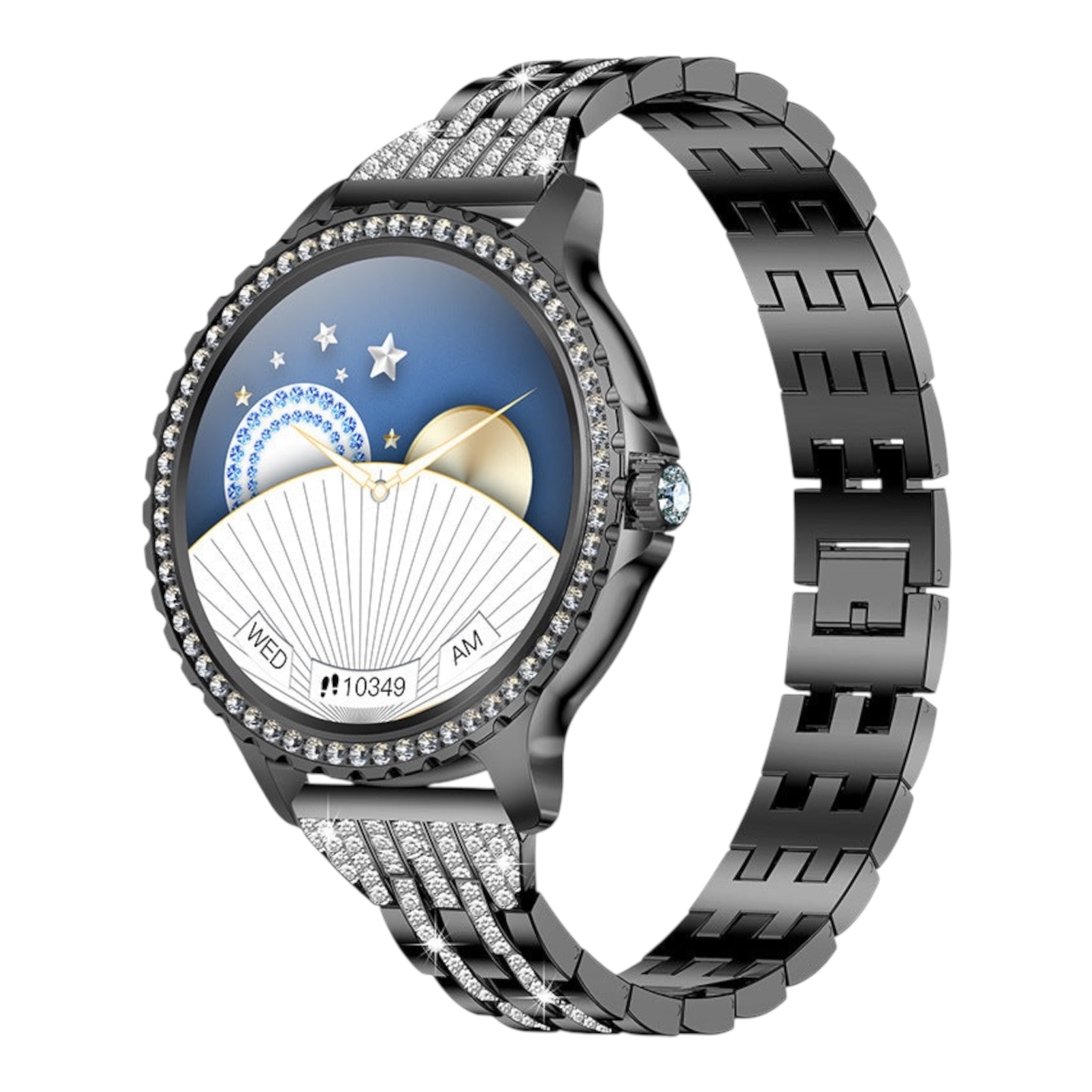 I58 Smart Watch Bluetooth BT Call Health Track Blood Oxygen Smart Reminder Multi Sport Mode Rhinstone Crafted Smart Watch