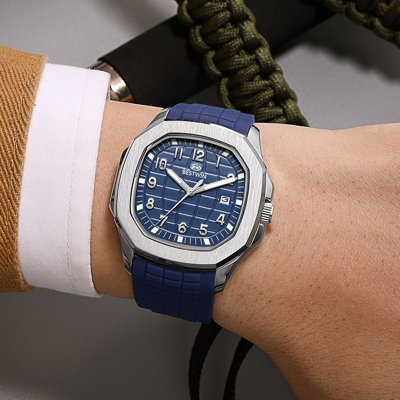 Fashion Sports Silicone Strap Alloy Men's Watch