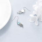 Sterling Silver Ocean Jellyfish Moonstone Dangle Earrings Jewelry
