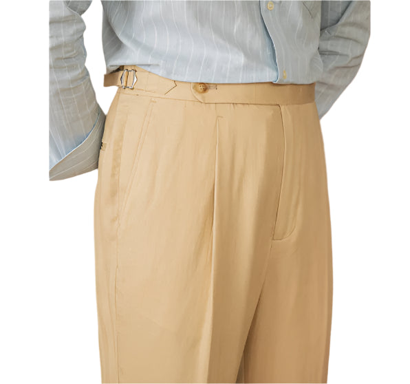 Heren modieuze zakelijke casual formele broek rechte Lyocell Fiber Naples hoge taille rechte pijpen heren casual broek