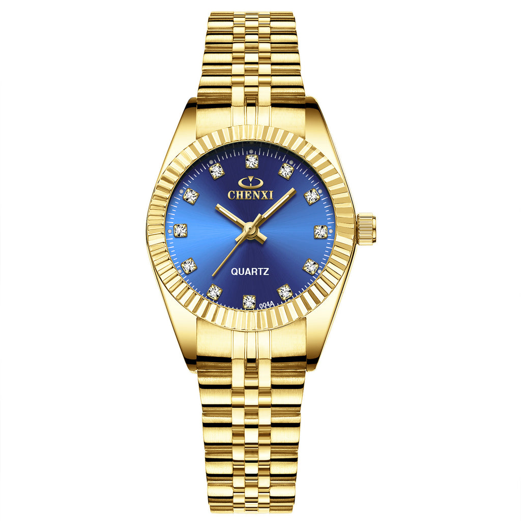 CHENXI Luxury Style Women Watch Stainless Steel Quartz Watches Waterproof Rhinstone Crafted Woman Quartz Wristwatch