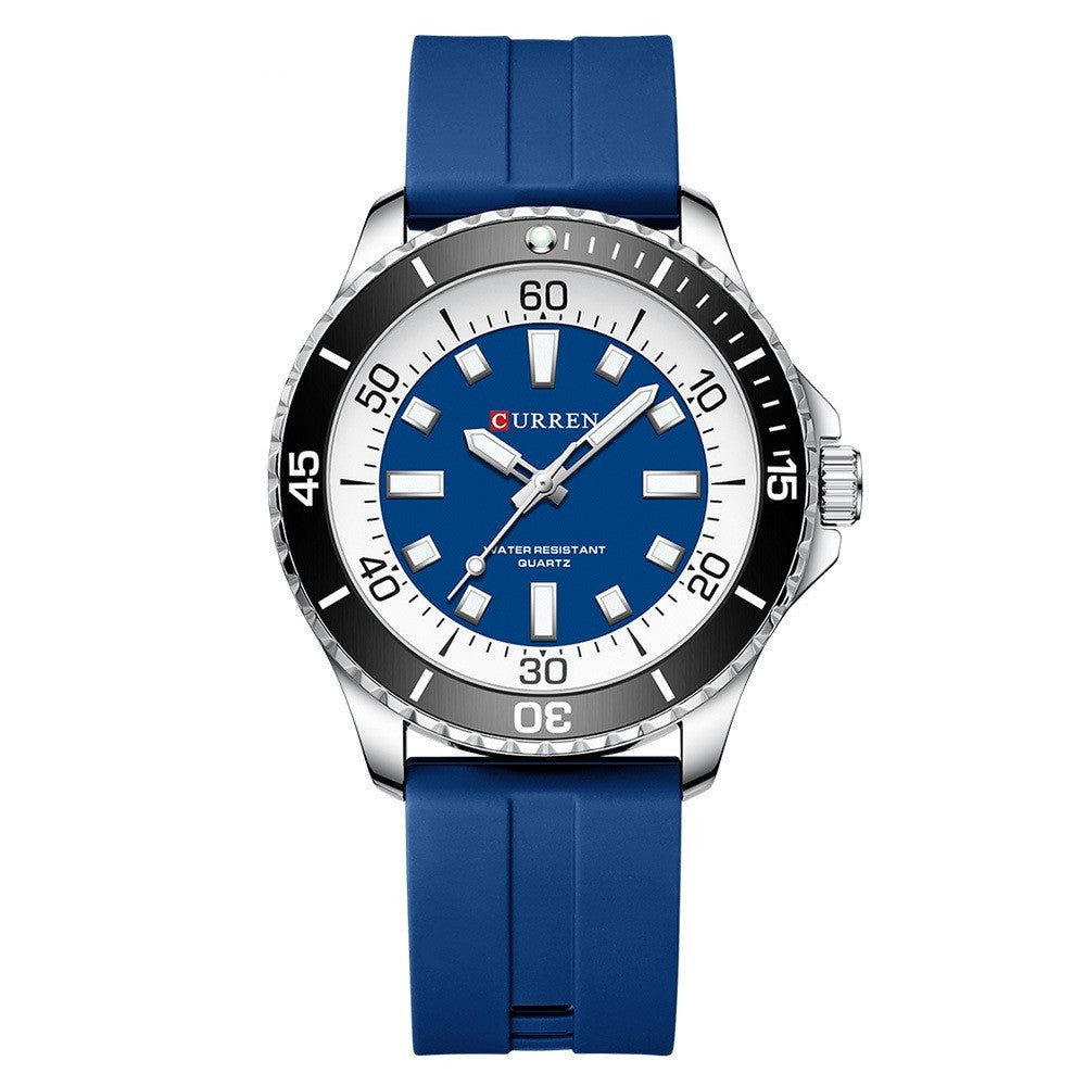 Orologio Curren da uomo sportivo casual al quarzo automatico con cinturino in silicone impermeabile da uomo Fashion 2026