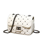 Women's Fashionable Shoulder Lingge Chain Bag Original Leather Large Capacity Crossbody Bag Women's Shoulder Bag