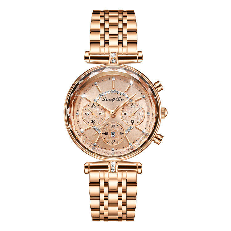 LONGBO Lady Quartz Movement Horloges Luxe Design Dameshorloges met Originele Leren Band Dameshorloge