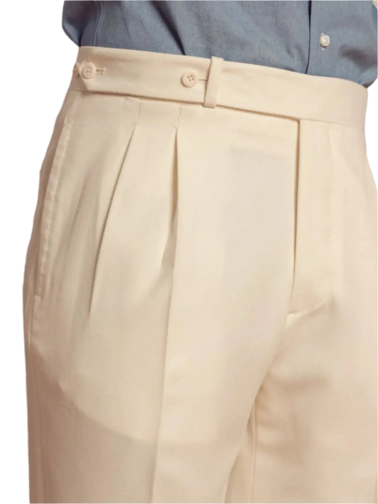 Heren modieuze casual zakelijke formele broek effen kleur knoopbroek effen polyester heren casual formele broek