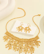 Heart-shaped Necklace Earrings Bridal Jewelry Suit