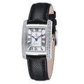 WWOOR Orologio da polso da donna analogico al quarzo impermeabile con cinturino in pelle e quadrante quadrato