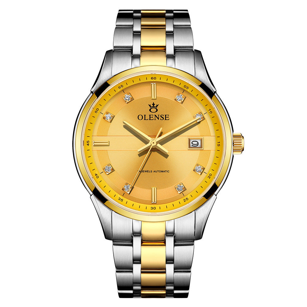 Orologio meccanico di alta gamma in acciaio inossidabile da uomo Olense