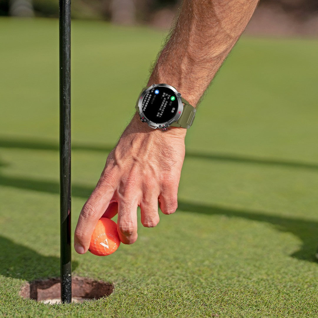 Orologio intelligente da uomo HK87 AMOLED con Bluetooth, schermo da 1,4", NFC, AI, frequenza cardiaca, batteria da 410 mAh, sport all'aria aperta.