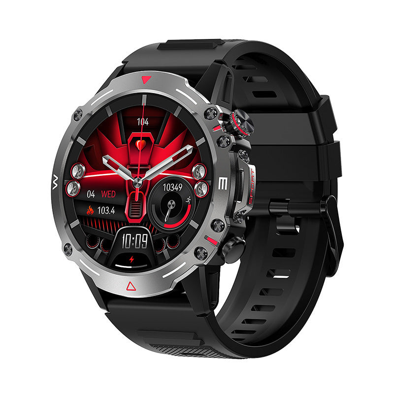 Orologio intelligente da uomo HK87 AMOLED con Bluetooth, schermo da 1,4", NFC, AI, frequenza cardiaca, batteria da 410 mAh, sport all'aria aperta.