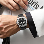 Orologio da uomo CRRJU 5022 casual da lavoro con cinturino in pelle