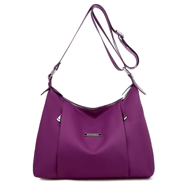 Modieuze schoudertas voor dames, grote capaciteit, Oxford stoffen handtas, ritsvak, crossbodytas voor dames