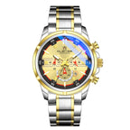 OLENSE Men's Multifunction Chronograph Luminous Blue Light Glass Quartz Watch