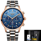 Men's personality fashion trend casual waterproof moon phase quartz watch