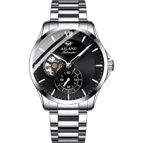 AILANG Men's Business Casual Fashion Watch Automatic Mechanical Movement Watch Waterproof Steel Band Man Watch - Acquisti Online
