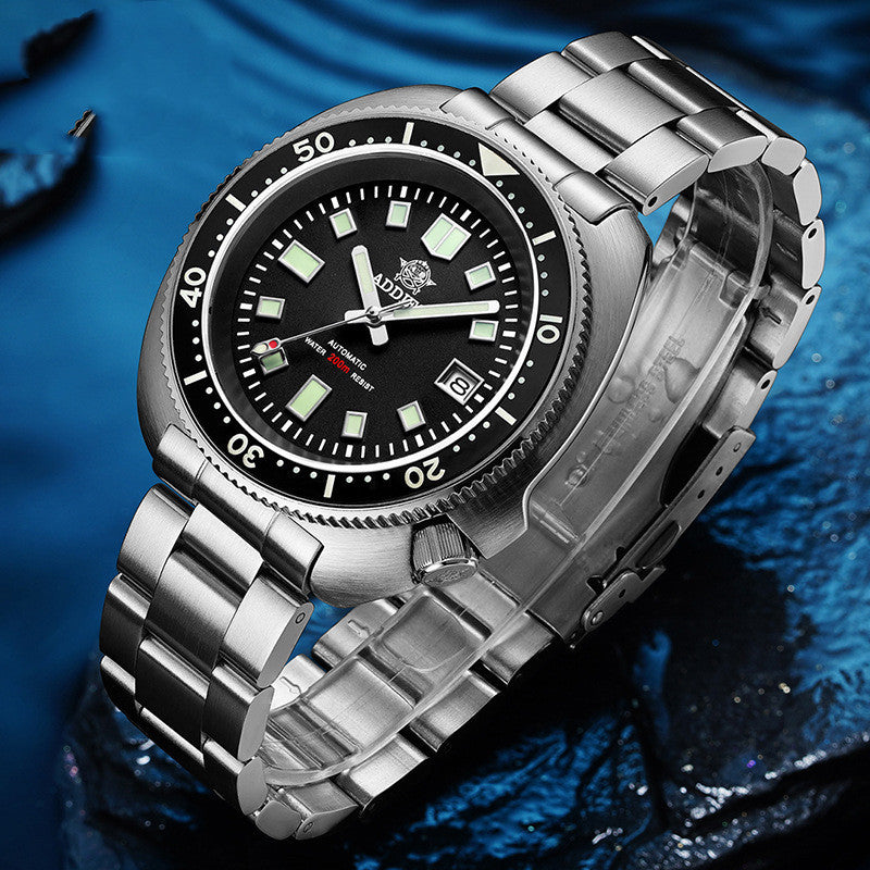 Addiesdiving Men's Watch Stainless Steel 007 Sports NH35A Automatic Watch BGW9 Sapphire Crystal Diving Watch with Super Luminous Ceramic Bezel