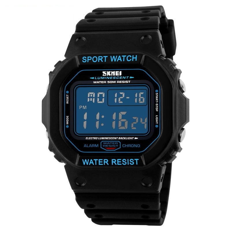 Skmei Chrono Calendar Men's Waterproof Digital Watch Black Background Color