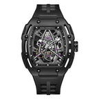 Orologio meccanico automatico cavo a forma di barile da uomo