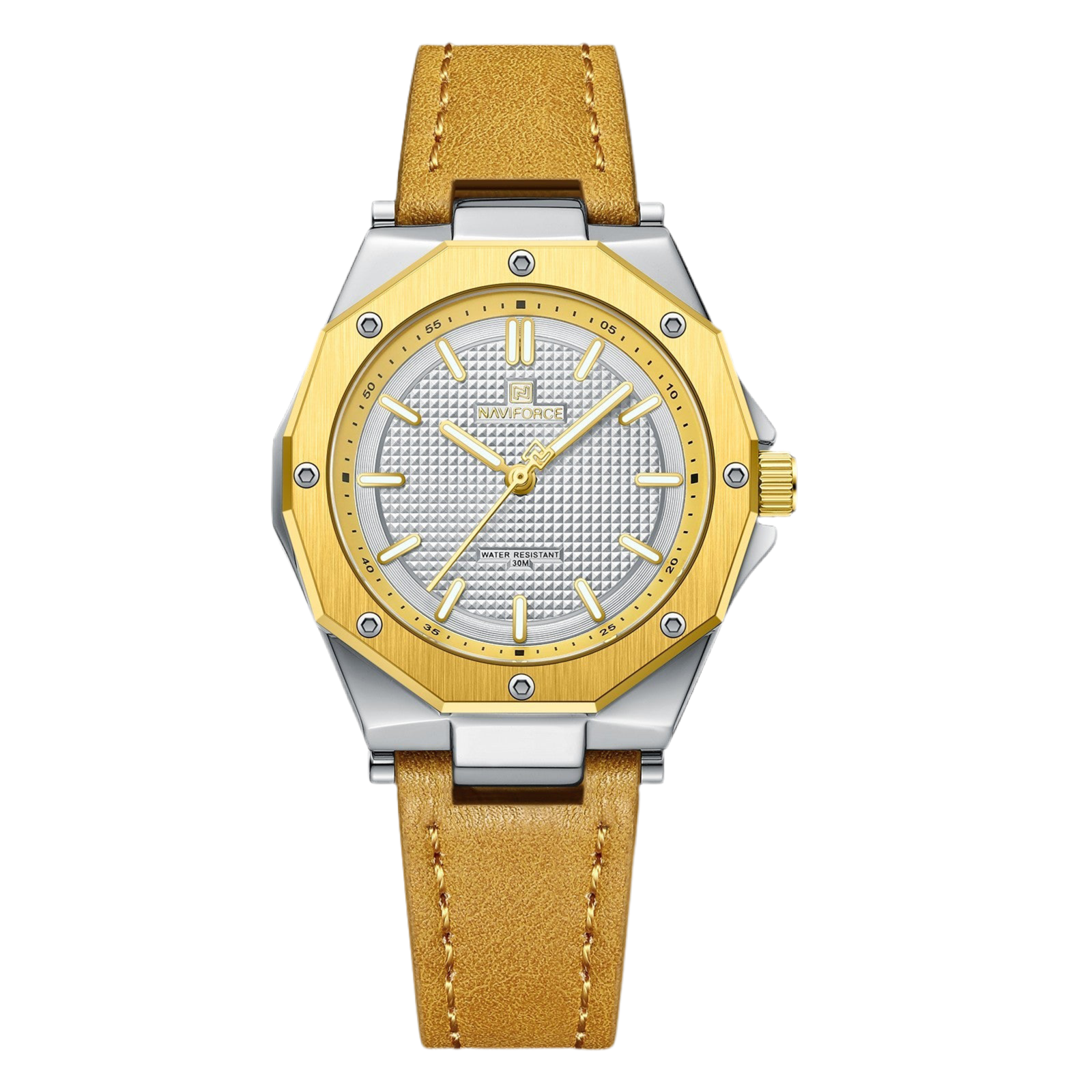NAVIFORCE Dameshorloge Topmerk Luxe Klassiek Dameshorloge Echt Leer Waterdicht Dames Quartzhorloge