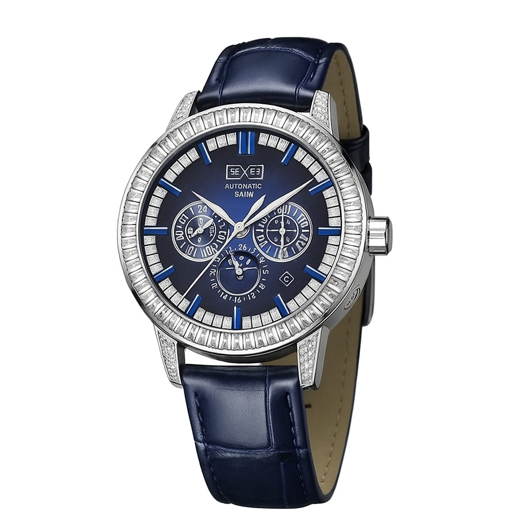 Men's Watch BEXEI 9157 60 Crystal Bezel 46 Zircon Dial Movement Sapphire Mechanical Watch Luxury 5ATM Waterproof - Acquisti Online