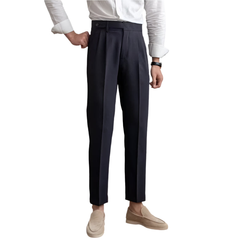 Men's Fashionable Business Casual Formal Pants Harem Cropped Draping Slim Fit Skinny Fashion Men's Casual Formal Pants