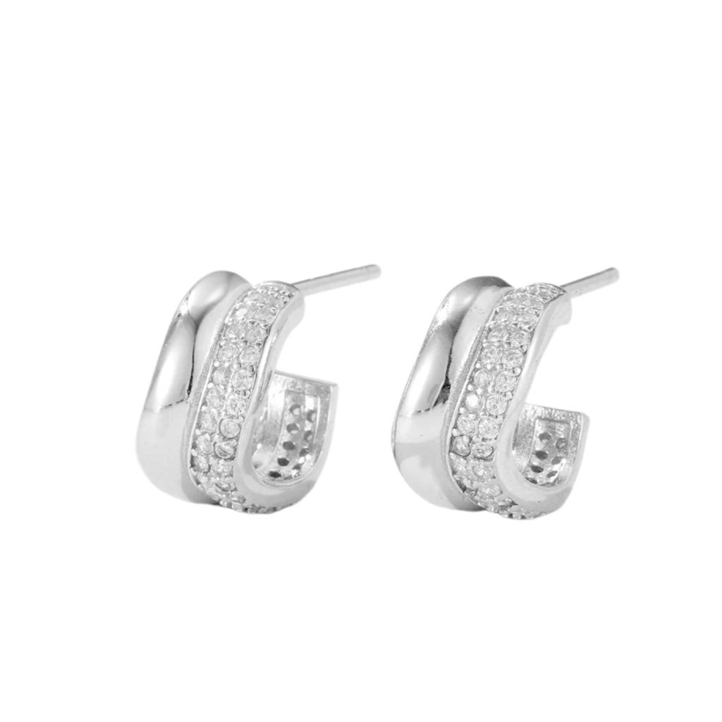 Geometrische cirkelvormige oorbellen van hoogwaardig S925 sterlingzilver voor dames