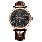 TEVISE 2024 Business Top Brand Luxury Leather Watch For Men Business Waterproof Mens Mechanical Watches Moon Phase Automatic Watch - Acquisti Online