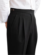 Men's Fashion Non-ironing Seersucker Casual Pants High Waist Straight Men's Pant