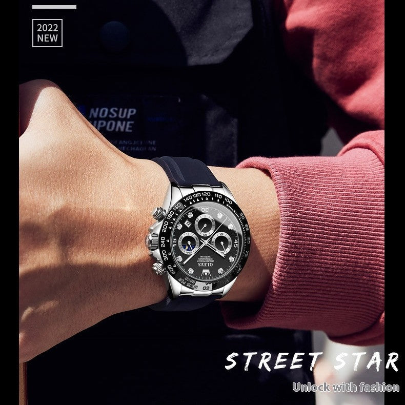 OLEVS Man Luxury Waterproof Chronograph Sport Wristwatch - Acquisti Online
